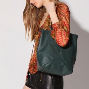 Walter Baker leather ledger tote bag